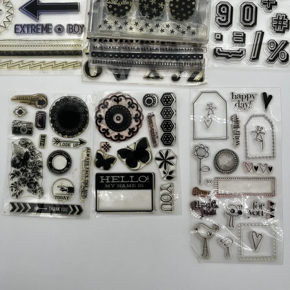 Clear Stamps Huge Mixed Lot Holiday Alphabet Numbers Scrapbooking Set